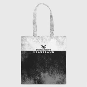 Шоппер 3D с принтом State of Decay | Heartland | Logo в городе Новоалтайск, 100% полиэстер | Плотность: 200 г/м2; Размер: 34×35 см; Высота лямок: 30 см | heartland | logo | state of decay | survival horror | undead labs | загнивающий штат | зомби апокалипсис | лого | логотип | стадия разложения | стейт оф декай | эмблема