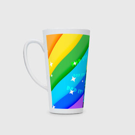 Кружка Латте с принтом Радужный Поп ит | Rainbow pop it в городе Новоалтайск, Белая керамика | Объем 480 мл; Высота 150 мм; Диаметр 90 мм | pop it | rainbow | поп ит | попыт | радуга | радужный | разноцветный | текстуры