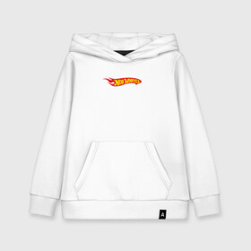 Детская толстовка хлопок с принтом Hot Wheels Big Fire Logo в городе Новоалтайск, 100% хлопок | Круглый горловой вырез, эластичные манжеты, пояс, капюшен | auto | bone shaker | hot wheels | logo | mattel | rd02 | twin mill | авто | автомобиль | ам | горячие колёса | лого | логотип | хот велс | эмблема