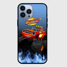 Чехол для iPhone 13 Pro Max с принтом Вспыш и Эй Джей в городе Новоалтайск,  |  | Тематика изображения на принте: blaze | monster machines | monster truck | гонки | машинки | монстр | тачки | трак