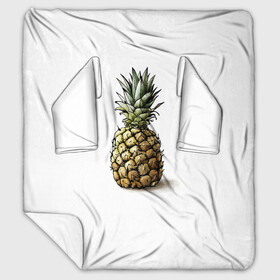Плед с рукавами с принтом Pineapple watercolor в городе Новоалтайск, 100% полиэстер | Закругленные углы, все края обработаны. Ткань не мнется и не растягивается. Размер 170*145 | pineapple | ананас | графика | еда | рисунок | фрукт