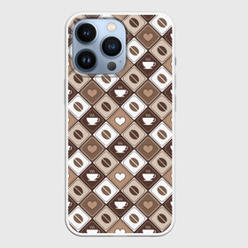 Чехол для iPhone 13 Pro с принтом Люблю Кофе (Coffee) в городе Новоалтайск,  |  | Тематика изображения на принте: americano | chocolate | coffee | espresso | latte | moccacino | mocha | nescafe | tea | американо | арабика | бариста | бармен | капучино | кофе | кофевар | кофейник | кофейные зерна | кофейня | кружка кофе | латте | макиато | моккачино