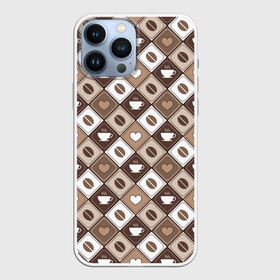 Чехол для iPhone 13 Pro Max с принтом Люблю Кофе (Coffee) в городе Новоалтайск,  |  | Тематика изображения на принте: americano | chocolate | coffee | espresso | latte | moccacino | mocha | nescafe | tea | американо | арабика | бариста | бармен | капучино | кофе | кофевар | кофейник | кофейные зерна | кофейня | кружка кофе | латте | макиато | моккачино