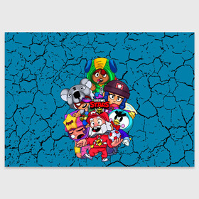 Поздравительная открытка с принтом Brawl Stars - бравлеры в городе Новоалтайск, 100% бумага | плотность бумаги 280 г/м2, матовая, на обратной стороне линовка и место для марки
 | Тематика изображения на принте: brawl stars | brawlers | games | бравл старс | бравлер | игры | персонажи