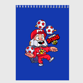 Скетчбук с принтом Coach Mike - игра Brawl Stars в городе Новоалтайск, 100% бумага
 | 48 листов, плотность листов — 100 г/м2, плотность картонной обложки — 250 г/м2. Листы скреплены сверху удобной пружинной спиралью | brawl stars | brawlers | coach | coach mike | games | mike | бравл старс | майкл | персонажи | тренер майкл