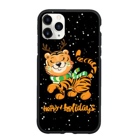 Чехол для iPhone 11 Pro Max матовый с принтом ТИГРЕНОК С РОГАМИ ОЛЕНЯ СИМВОЛ 2022 ГОДА в городе Новоалтайск, Силикон |  | 2021 | 2022 | christmas | merry | merry christmas | new year | snow | sweater | ugly christmas | winter | зима | новогодний | новогодняя | новый год | олень | рождественский | рождественский св | рождество | свитер | символ года | снег | ти