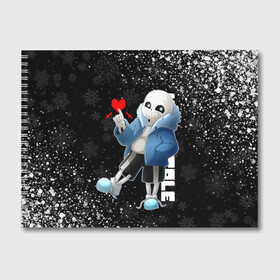 Альбом для рисования с принтом НОВОГОДНИЙ САНС UNDERTALE НОВЫЙ ГОД в городе Новоалтайск, 100% бумага
 | матовая бумага, плотность 200 мг. | Тематика изображения на принте: 2022 | asriel dreemurr | chara | frisk | gaster blaster | heart | new year sans | sans | undertale | азриэль дримурр | андертейл | гастер | меттатон | новогодний | новогодний санс | новый год | санс | сердце | скелет | фриск | чара | череп