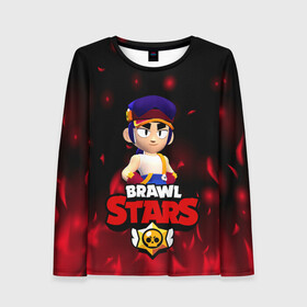 Женский лонгслив 3D с принтом ФЭНГ БРАВЛ СТАРС FANG BRAWL STARS ОГОНЬ в городе Новоалтайск, 100% полиэстер | длинные рукава, круглый вырез горловины, полуприлегающий силуэт | 2022 | brawl | brawl stars | brawler | fang | stars | боец | бравл старс | бравлер | брол старс | год тигра | мобильная игра | новый | огонь | фанг | фэнг | фэнк | хроматик | хроматические | хроматический боец