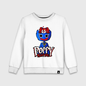 Детский свитшот хлопок с принтом POPPY PLAYTIME ДЕТСКАЯ ИГРА ПОППИ ПЛЕЙТАЙМ в городе Новоалтайск, 100% хлопок | круглый вырез горловины, эластичные манжеты, пояс и воротник | Тематика изображения на принте: poppy playtime | игра | монстр | плэйтайм | попи плей тайм | попи плэй тайм | попиплейтам | попиплэйтайм | поппи плейтайм | поппиплэйтайм | хагги вагги | хаги ваги | хоррор