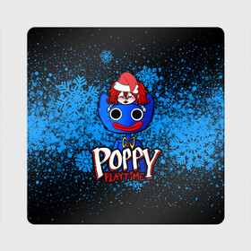 Магнит виниловый Квадрат с принтом POPPY PLAYTIME ПОППИ ПЛЕЙТАЙМ СНЕЖИНКИ в городе Новоалтайск, полимерный материал с магнитным слоем | размер 9*9 см, закругленные углы | poppy playtime | игра | монстр | новый год | плэйтайм | попи плей тайм | попи плэй тайм | попиплейтам | попиплэйтайм | поппи плейтайм | поппиплэйтайм | снег | снежинки | хагги вагги | хаги ваги | хоррор