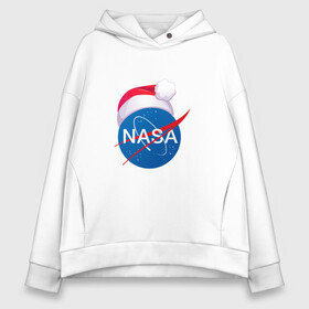 Женское худи Oversize хлопок с принтом NASA NEW YEAR 2022 в городе Новоалтайск, френч-терри — 70% хлопок, 30% полиэстер. Мягкий теплый начес внутри —100% хлопок | боковые карманы, эластичные манжеты и нижняя кромка, капюшон на магнитной кнопке | 2022 | christmas | galaxy | nasa | new year | space | space company | star | астрономия | галактика | год тигра | звезды | космическая компания | космос | наса | наступающий год | новогодний | новый год | рождественский | рождеств