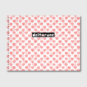 Альбом для рисования с принтом DELTARUNE PATTERN LOGO в городе Новоалтайск, 100% бумага
 | матовая бумага, плотность 200 мг. | Тематика изображения на принте: deltarune | deltarune 2 | game | patern | pattern | undertale символ | дельта | дельтарун | дельтарун 2 | знак руин андертейл | значок дельтарун пиксель | игра | патерн | паттерн | руна