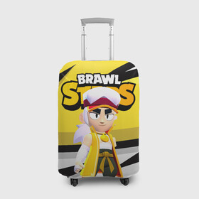 Чехол для чемодана 3D с принтом ФЭНГ БРАВЛ СТАРС FANG BRAWL STARS в городе Новоалтайск, 86% полиэфир, 14% спандекс | двустороннее нанесение принта, прорези для ручек и колес | brawl | brawl stars | brawlstars | fang | бравлстарс | фанг | фанк | фэнг