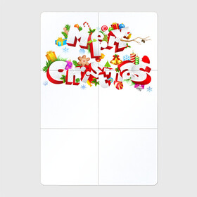 Магнитный плакат 2Х3 с принтом Merry Christmas С Новым Годом и Рождеством (Надпись) в городе Новоалтайск, Полимерный материал с магнитным слоем | 6 деталей размером 9*9 см | 2022 | black | cat | christmas | merry | new year | tiger | xmas | водяной | год тигра | новый год | паттерн | полосатый | рождество | снег | снежинки | тигры | узор | цветы | черный