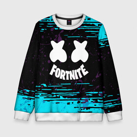 Детский свитшот 3D с принтом FORTNINE в городе Новоалтайск, 100% полиэстер | свободная посадка, прямой крой, мягкая тканевая резинка на рукавах и понизу свитшота | Тематика изображения на принте: fortnine | детская | игра | фортнаин | человечки