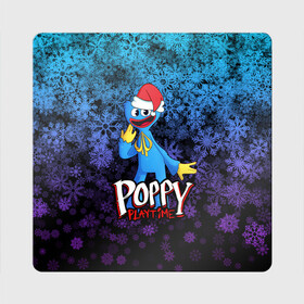 Магнит виниловый Квадрат с принтом POPPY PLAYTIME ПОППИ ПЛЕЙТАЙМ НОВЫЙ ГОД в городе Новоалтайск, полимерный материал с магнитным слоем | размер 9*9 см, закругленные углы | poppy playtime | игра | монстр | новый год | плэйтайм | попи плей тайм | попи плэй тайм | попиплейтам | попиплэйтайм | поппи плейтайм | поппиплэйтайм | снежинки | хагги вагги | хаги ваги | хоррор