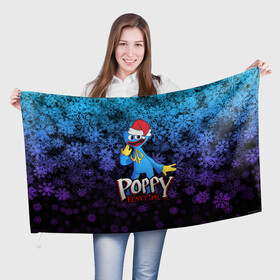 Флаг 3D с принтом POPPY PLAYTIME ПОППИ ПЛЕЙТАЙМ НОВЫЙ ГОД в городе Новоалтайск, 100% полиэстер | плотность ткани — 95 г/м2, размер — 67 х 109 см. Принт наносится с одной стороны | poppy playtime | игра | монстр | новый год | плэйтайм | попи плей тайм | попи плэй тайм | попиплейтам | попиплэйтайм | поппи плейтайм | поппиплэйтайм | снежинки | хагги вагги | хаги ваги | хоррор