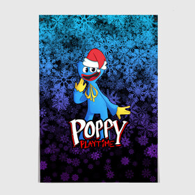 Постер с принтом POPPY PLAYTIME ПОППИ ПЛЕЙТАЙМ НОВЫЙ ГОД в городе Новоалтайск, 100% бумага
 | бумага, плотность 150 мг. Матовая, но за счет высокого коэффициента гладкости имеет небольшой блеск и дает на свету блики, но в отличии от глянцевой бумаги не покрыта лаком | poppy playtime | игра | монстр | новый год | плэйтайм | попи плей тайм | попи плэй тайм | попиплейтам | попиплэйтайм | поппи плейтайм | поппиплэйтайм | снежинки | хагги вагги | хаги ваги | хоррор