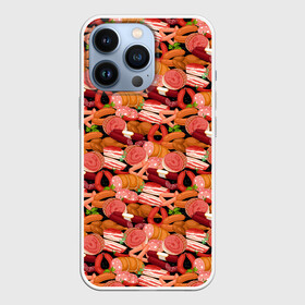 Чехол для iPhone 13 Pro с принтом Мясные Продукты в городе Новоалтайск,  |  | Тематика изображения на принте: блюдо | ветчина | говядина | еда | жратва | завтрак | закуска | застолье | колбаса | корм | кормление | курица | кушанье | мясник | мясные продукты | мясо | обед | перекус | пир | пища | повар