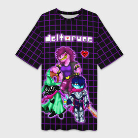 Платье-футболка 3D с принтом Deltarune Logo Characters в городе Новоалтайск,  |  | deltarune | kris | ralsei | susie | делтарун | дельтарун | дельтаруна | крис | ральзей | рельзей | сьюзи