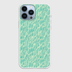Чехол для iPhone 13 Pro Max с принтом Лазурная вода в городе Новоалтайск,  |  | Тематика изображения на принте: берег | вода | волны | голубая лагуна | море | одежда с водой | океан | пляж | река | речка