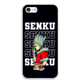 Чехол для iPhone 5/5S матовый с принтом Senku - Dr Stone в городе Новоалтайск, Силикон | Область печати: задняя сторона чехла, без боковых панелей | anime | dr stone | dr stone stone wars | e  mc2 | manga | senku | senkuu ishigami | аниме | вождь деревни исигами | десять миллиардов процентов | доктор камень | доктор стоун | докута сутон | исигами сенку | исигами сэнку | манга