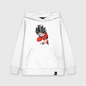 Детская толстовка хлопок с принтом Son Goku (Dragon Ball Z) в городе Новоалтайск, 100% хлопок | Круглый горловой вырез, эластичные манжеты, пояс, капюшен | anime | dragonball | goku | аниме | анимэ | гоку | драконий | жемчуг | манга