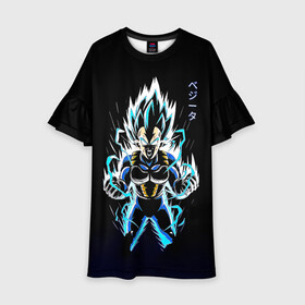 Детское платье 3D с принтом Разряд молнии Гоку - Dragon Ball в городе Новоалтайск, 100% полиэстер | прямой силуэт, чуть расширенный к низу. Круглая горловина, на рукавах — воланы | Тематика изображения на принте: anime | dragon ball | dragon ball super | dragon ball z | dragonball | goku | kakarotto | manga | son goku | аниме | будока | гоку | драгон болл | драгонболл | жемчуг дракона | манга | сайян | сон гоку | фермер редиски