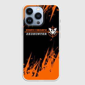 Чехол для iPhone 13 Pro с принтом ZedHunter | State of Decay 2 в городе Новоалтайск,  |  | Тематика изображения на принте: logo | state of decay | survival horror | undead labs | zed hunter | zedhunter | загнивающий штат | зомби апокалипсис | лого | логотип | охотник на зомби | стадия разложения | стейт оф декай | эмблема