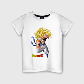 Детская футболка хлопок с принтом Dragon Ball Z Драконий жемчуг Зет в городе Новоалтайск, 100% хлопок | круглый вырез горловины, полуприлегающий силуэт, длина до линии бедер | Тематика изображения на принте: anime | dragonball | goku | аниме | анимэ | гоку | драконий | жемчуг | манга