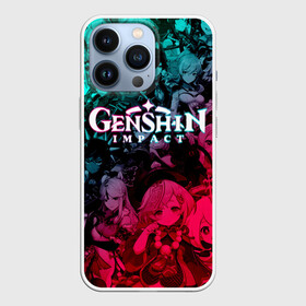 Чехол для iPhone 13 Pro с принтом GENSHIN IMPACT NEON HEROES   ГЕНШИН ИМПАКТ НЕОН ГЕРОИ в городе Новоалтайск,  |  | Тематика изображения на принте: genshin impact | heroes genshi | альбедо | барбара | беннет | бэй доу | венти | гань юй | джинн | дилюк | диона | кли | кэ цин | кэйа | лиза | мона | нин гуан | ноэль | путешественник | рэйзор | сахароза | син цю | синь янь