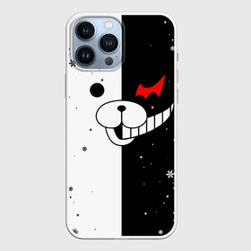 Чехол для iPhone 13 Pro Max с принтом НОВОГОДНИЙ МОНОКУМА ЧЁРНО БЕЛЫЙ   НОВЫЙ ГОД 2022 в городе Новоалтайск,  |  | Тематика изображения на принте: 2022 | anime | bear | black  white | danganronpa | kurokuma | monodam | monokuma | monomi | monotaro | rabbit | school | shirokuma | аниме | главарь | мoноми | монокума | монокума 2022 | новогодний | новогодний монокума | новый год | новый г