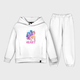 Детский костюм хлопок Oversize с принтом My Little Pony. Follow your heart в городе Новоалтайск,  |  | a new generation | hitch | izzy | moonbow | my little pony | pipp | sunny | дружба | единорог | единороги | иззи | магия | мунбоу | новое поколение | пегас | пегасы | петалс | пип | пипп | пони | санни | старскаут | хитч | шторм