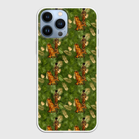 Чехол для iPhone 13 Pro Max с принтом Девушка с тигром Джунгли в городе Новоалтайск,  |  | 2022 | год тигра | новый год | новый год 2022 | символ года | тигр | тигренок | тигрица | тигры