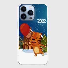 Чехол для iPhone 13 Pro с принтом Тигр с воздушным шариком в городе Новоалтайск,  |  | 2022 | год тигра | новый год | новый год 2022 | символ года | тигр | тигренок | тигрица | тигры