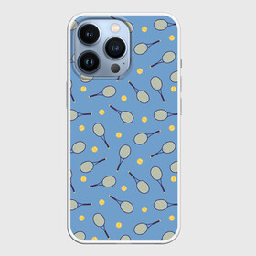 Чехол для iPhone 13 Pro с принтом Большой теннис паттерн в городе Новоалтайск,  |  | Тематика изображения на принте: pattern | sportive | tennis | большой теннис | мячи | паттерн | ракетка | спорт | спортивный | спортивный инвентарь | теннис | теннисист | теннисистка | теннисные мячики | теннисные ракетки