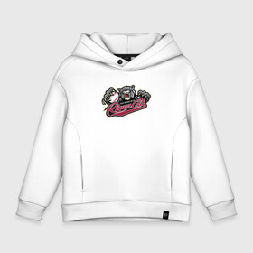 Детское худи Oversize хлопок с принтом Sacramento River Cats   baseball team в городе Новоалтайск, френч-терри — 70% хлопок, 30% полиэстер. Мягкий теплый начес внутри —100% хлопок | боковые карманы, эластичные манжеты и нижняя кромка, капюшон на магнитной кнопке | ball | baseball | cat | claws | ears | eyes | fangs | jaw | moustache | muzzle | paws | sacramento | tongue | usa | бейсбол | глаза | клыки | когти | кот | кошка | лапы | пасть | сша | усы | уши | язык