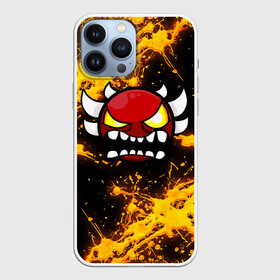 Чехол для iPhone 13 Pro Max с принтом Геометри Дэш огненный | Geometry Dash в городе Новоалтайск,  |  | demon | game | geometry dash | геометри даш | геометри дэш | геометрии даш | геометрии дэш | геометрия даш | игра