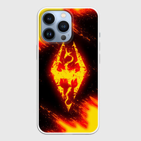 Чехол для iPhone 13 Pro с принтом TES SKYRIM DRAGON FIRE | СКАЙРИМ ОГНЕННЫЙ в городе Новоалтайск,  |  | dovahkiin | dragon | dragonborn | fire | flame | fus ro dah | oblivion | rpg | skyrim | tes | tes 5 | tes skyrim | tes v | the elder scrolls | the elder scrolls skyrim | we know | докавин | дракон | мы знаем | обливион | огонь | пламя | рпг | скайрим | фу