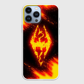 Чехол для iPhone 13 Pro Max с принтом TES SKYRIM DRAGON FIRE | СКАЙРИМ ОГНЕННЫЙ в городе Новоалтайск,  |  | dovahkiin | dragon | dragonborn | fire | flame | fus ro dah | oblivion | rpg | skyrim | tes | tes 5 | tes skyrim | tes v | the elder scrolls | the elder scrolls skyrim | we know | докавин | дракон | мы знаем | обливион | огонь | пламя | рпг | скайрим | фу