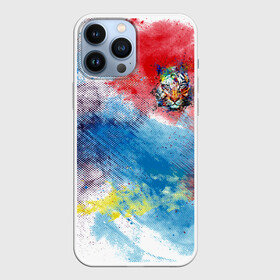 Чехол для iPhone 13 Pro Max с принтом Красочный лев на цветном облаке в городе Новоалтайск,  |  | животные | краски | красочно | лев | радуга