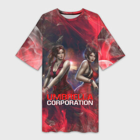 Платье-футболка 3D с принтом UMBRELLA CORP  АМБРЕЛЛА КОРП  RESIDENT EVIL в городе Новоалтайск,  |  | ada wong | biohazard | leon | nemesis | project resistance | raccoon city | re2 | resident evil 2 | rpd | stars | umbrella | umbrella corp | ада вонг | амбрелла | амбрелла корп | немесис | ужасы