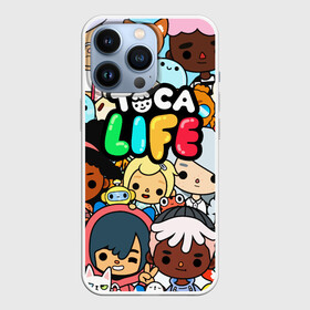 Чехол для iPhone 13 Pro с принтом Toca Life персонажи из игры в городе Новоалтайск,  |  | toca boca | toca life | детская игра | игра | лого | логотип | персонажи | прикоснуться ко рту | тока бока