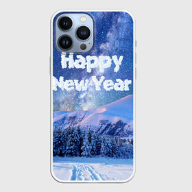 Чехол для iPhone 13 Pro Max с принтом Космическая Зима | Надпись Новый Год в городе Новоалтайск,  |  | Тематика изображения на принте: 2022 | black | cat | christmas | merry | new year | tiger | xmas | водяной | год тигра | зима | космос | надпись | нг | новый год | полосатый | рождество | сладости | снег | снежинки | тигры | узор | черный