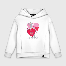 Детское худи Oversize хлопок с принтом Un... you re kinda cute в городе Новоалтайск, френч-терри — 70% хлопок, 30% полиэстер. Мягкий теплый начес внутри —100% хлопок | боковые карманы, эластичные манжеты и нижняя кромка, капюшон на магнитной кнопке | 14 февраля | bags | bunny | looney tunes | statwb | valentine | valentines | багз | багз банни | валентин | влюблён | влюблённые | день валентина | день влюблённых | луни | любвоная | любовь | мульт | мультики | мультфильм