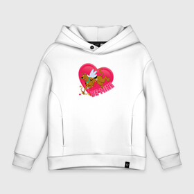 Детское худи Oversize хлопок с принтом SD Be Mine в городе Новоалтайск, френч-терри — 70% хлопок, 30% полиэстер. Мягкий теплый начес внутри —100% хлопок | боковые карманы, эластичные манжеты и нижняя кромка, капюшон на магнитной кнопке | 14 февраля | scooby | scooby doo | statwb | valentine | valentines | валентин | влюблён | влюблённые | день валентина | день влюблённых | любвоная | любовь | мульт | мультики | мультфильм | св валентин | скуби | скуби ду