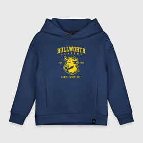 Детское худи Oversize хлопок с принтом Bully Bullworth Academy в городе Новоалтайск, френч-терри — 70% хлопок, 30% полиэстер. Мягкий теплый начес внутри —100% хлопок | боковые карманы, эластичные манжеты и нижняя кромка, капюшон на магнитной кнопке | bullworth academy | bully | canis canem edit | академия буллворта | булворт | джимми хопкинс | игры