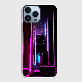 Чехол для iPhone 13 Pro Max с принтом Ночной город в киберпанке в городе Новоалтайск,  |  | город | кибербанк | мегаполис | неон | ночной город | огни | ритм