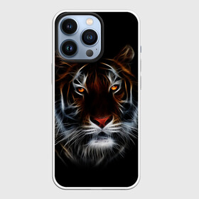 Чехол для iPhone 13 Pro с принтом Тигр в Темноте | Глаза Зверя в городе Новоалтайск,  |  | 2022 | beast | black | cat | christmas | merry | new year | tiger | xmas | водяной | год тигра | животные | зверь | когти | кот | кошки | новый год | огонь | паттерн | полосатый | рождество | тигр | узор | чб | черный