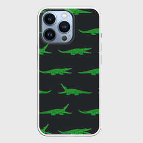 Чехол для iPhone 13 Pro с принтом Крокодилы паттерн в городе Новоалтайск,  |  | животные | звери | зеленый | крокодилы | паттерн | пресмыкающиеся